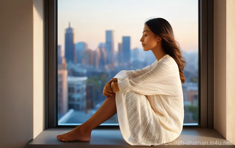 무속의 현대적 의미 - **Prompt 1: Urban Shamanic Wisdom - Inner Mentor**
    "A modern adult, fully clothed in comfortable...