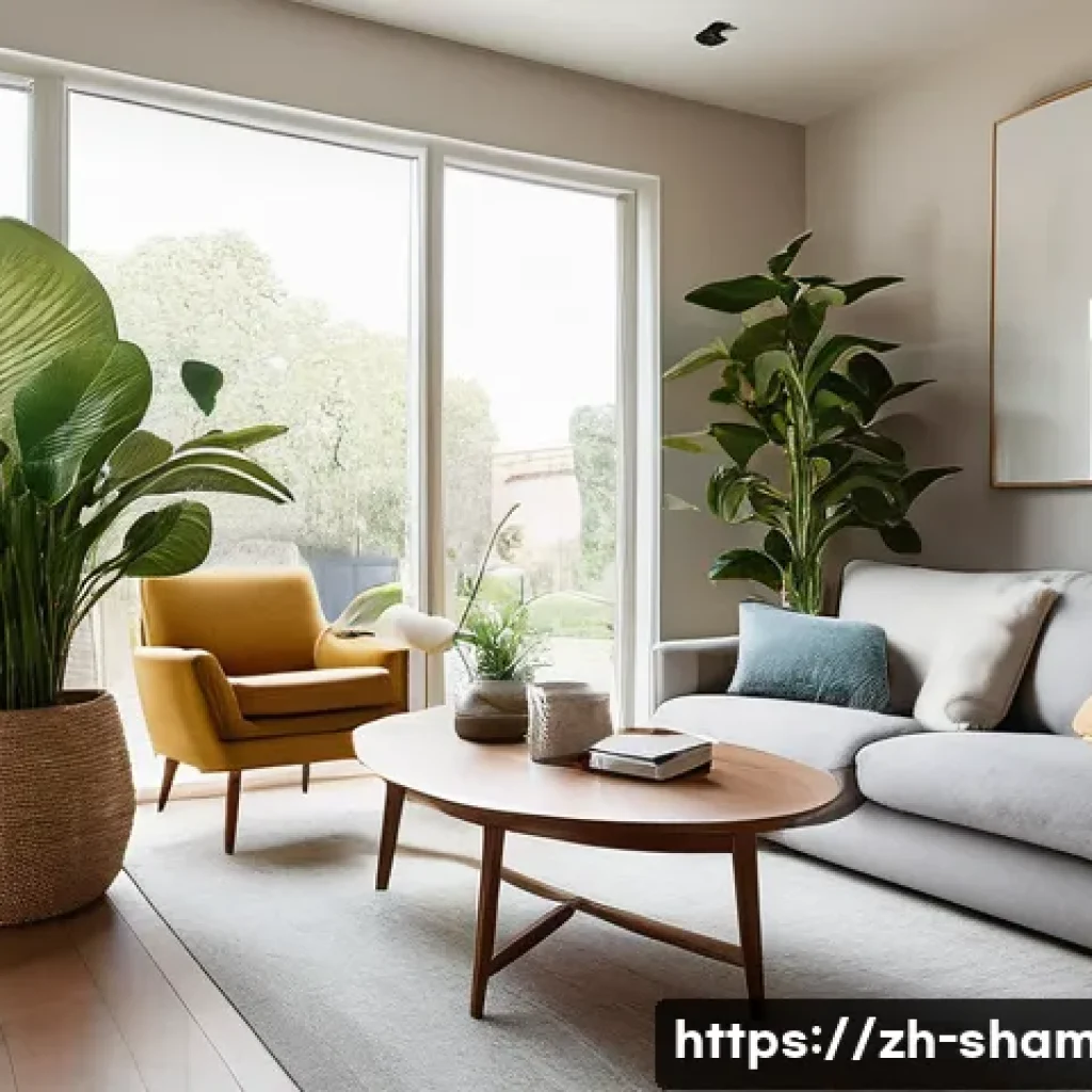 무속의 금기사항 - **A subtly disorganized, cozy living room.** The room features comfortable furniture like a plush so...