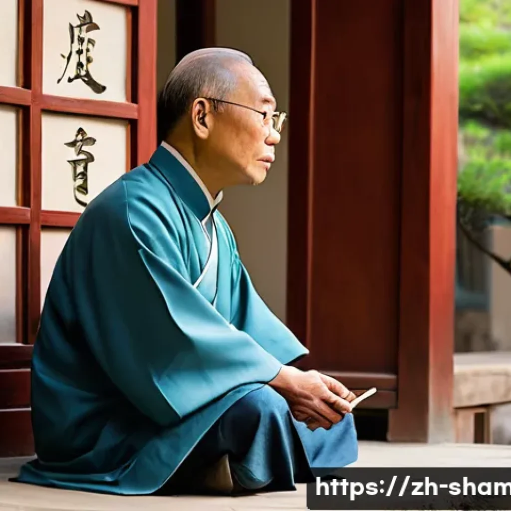 유명 무속인 찾는 방법 - **Prompt: The Wise Mentor and the Confused Seeker**
    A tranquil, softly lit indoor scene featurin...