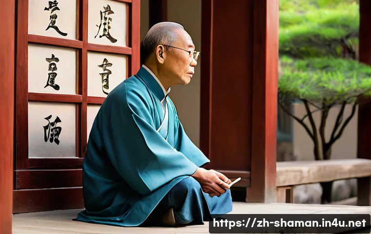 유명 무속인 찾는 방법 - **Prompt: The Wise Mentor and the Confused Seeker**
    A tranquil, softly lit indoor scene featurin...