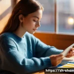 무속 관련 온라인 강의 - **Prompt:** A stylish young woman, dressed in a comfortable yet chic sweater and jeans, is seated th...