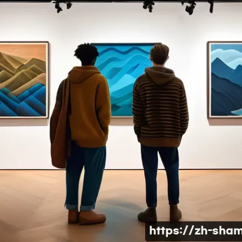 무속 신앙의 미래 - **Prompt:** A diverse group of young adults, dressed in modern yet earthy-toned clothing (like overs...